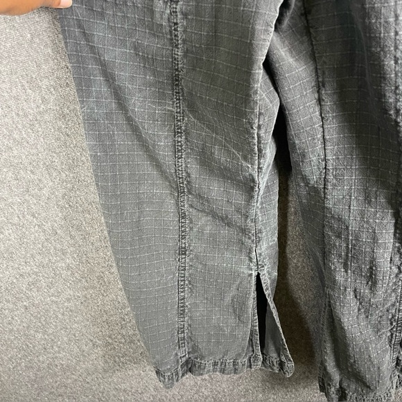 Free People Women’s Savannah Overalls Jumpsuit Wide Leg Flare Black Textured M - Picture 7 of 15